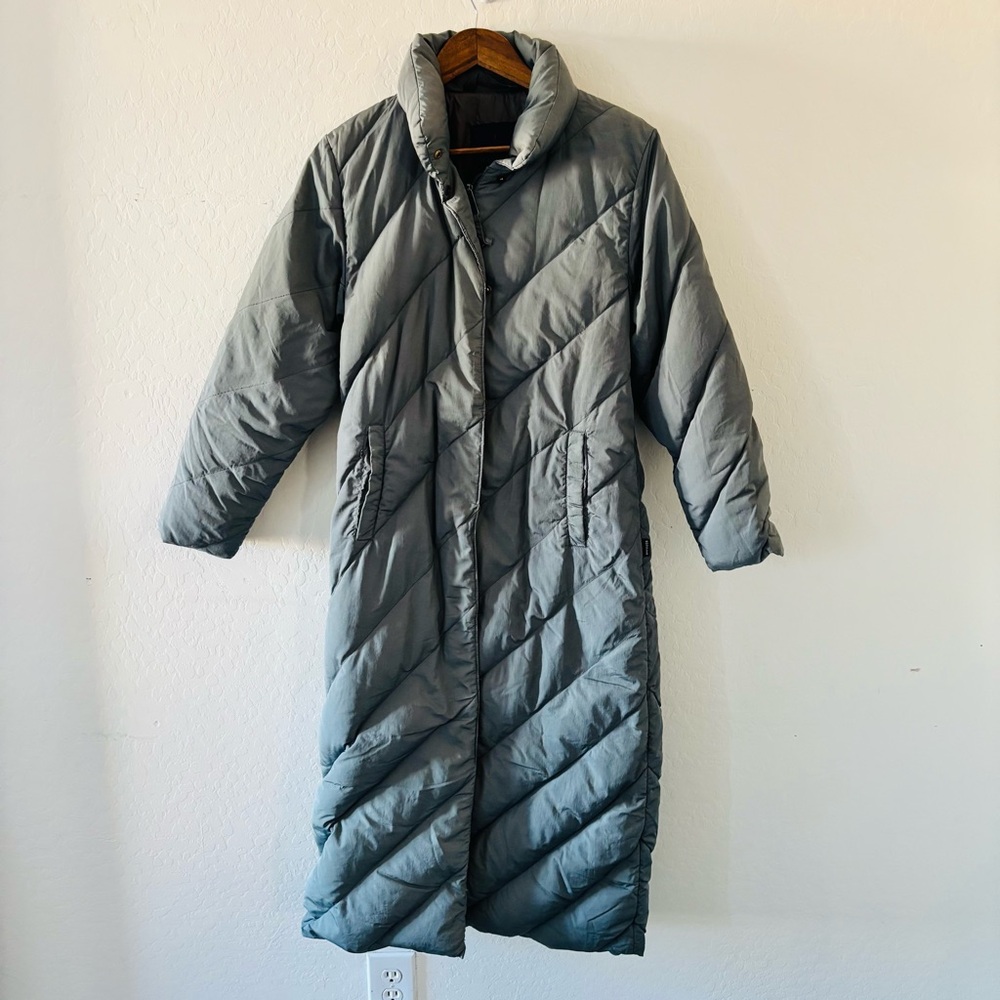Moncler Vintage 1998 Longline Sage Green Down Puffer Jacket Size 1 Small‎